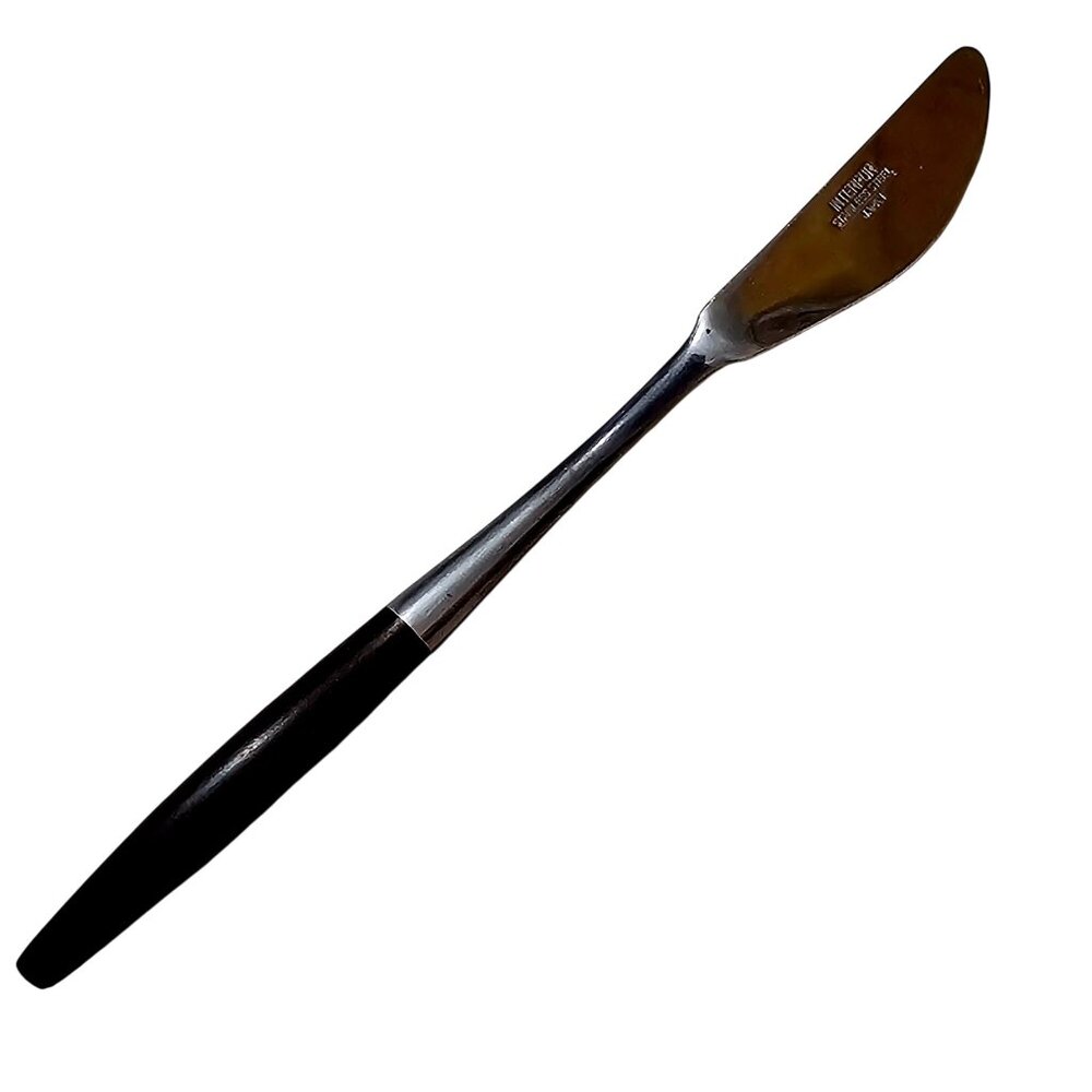 Vintage Interpur Master Butter Knife 6.75" ornate heart scrolls handle Japan - Picture 10 of 10